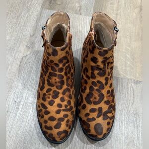 Leopard Print Ankle Boots